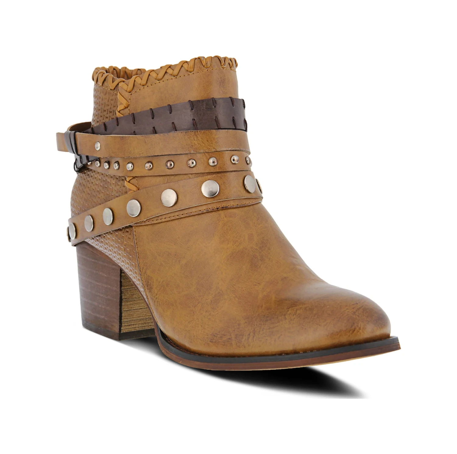 Women's Strappy Block Heel Bootie